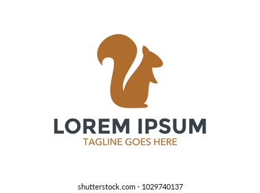 squirrle logo. minimalist. vector illustration