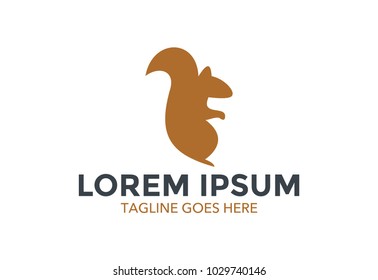 squirrle logo. minimalist. vector illustration