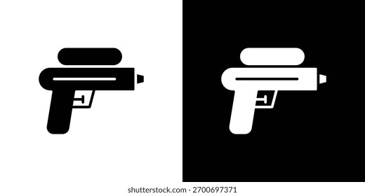 Design-Konzept für Spritzpistolen-Symbole. Vektorflachsymbole