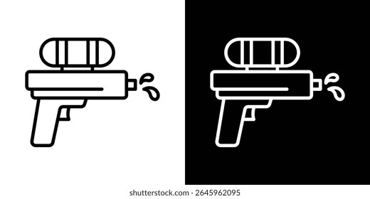 Icono de pistola de chorro Vector de logotipo de estilo plano. perfecto para diseños de UI
