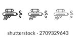 Squirt gun icon linear style sign for mobile concept and web design.
