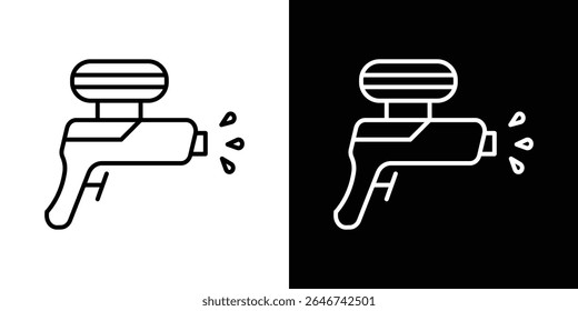 Ícone de pistola de projeção vetor elemento simples ilustração editável