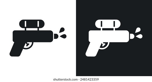 Icono de Vector de pistola de chorro en color negro.