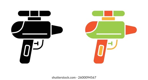 Squirt gun web vector icons