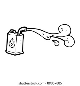 squirting gasoline can cartoon
