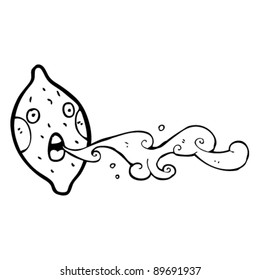 squirting lemon cartoon