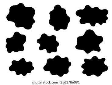 Squishy, ​​irregularly shaped frameset, vector illustration