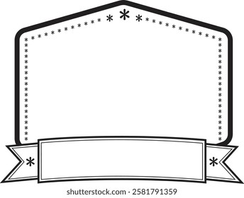 squre polygon emblem popup title medal graphic element design