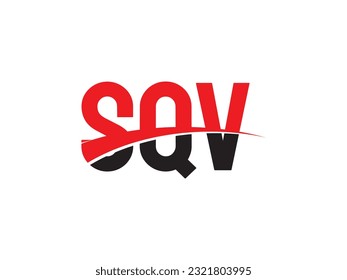 Letra SQV Ilustración del vector de diseño del logotipo inicial