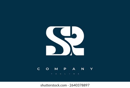 SR Abstract Geometric Logo Design. Modern and elegant logo design with simplistic typography elements, showcasing branding excellence.