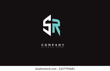 SR Alphabet letters Initial Monogram Logo RS, S und R