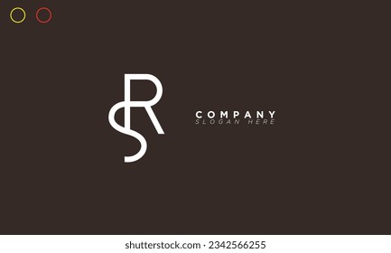 SR Alphabet letters Initial Monogram Logo RS, S und R