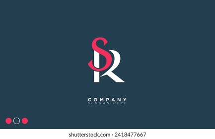  SR Alphabet letters Initials Monogram logo RS, S and R