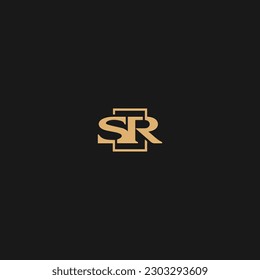 SR Box Logo. Bilddesign-Vektorgrafik.
