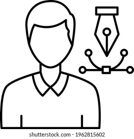 Sr Creative Graphic Vector Icon Design, Software and web development symbol on white background, Computer Programming and Coding stock illustration, UI Designer Avatar Concept