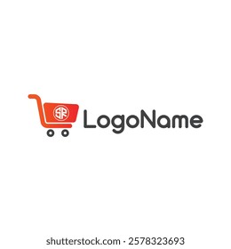 SR ecommerce logo design concept