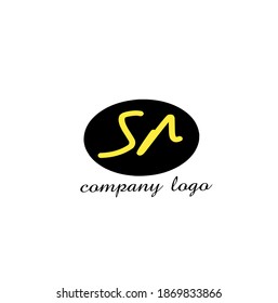 Sr handwritten logo for identity