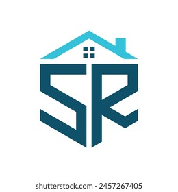 SR House Logo Design Template. Letter SR Logo for Real Estate, Construction or any House Related Business