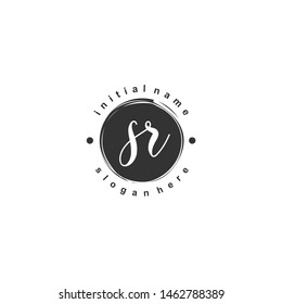 SR Initial beauty monogram logo vector