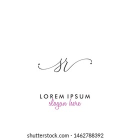 SR Initial beauty monogram logo vector