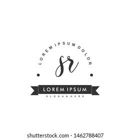 SR Initial beauty monogram logo vector