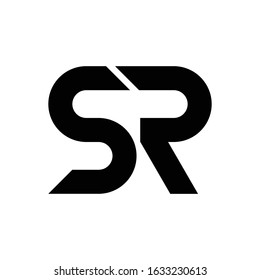 SR initial letter icon logo vector design template