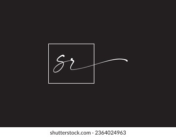 SR initial letter logo design and minimalist logo