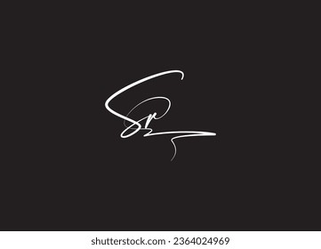 SR initial letter logo design and minimalist logo