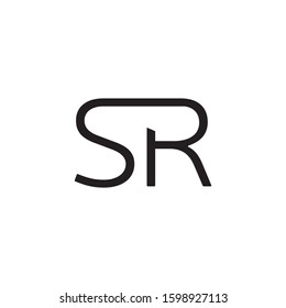 SR initial letter logo template vector icon design