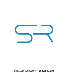 SR initial letter logo template vector icon design