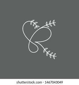 SR initial letter wedding logo, vector file .eps 10 color is easy to edit