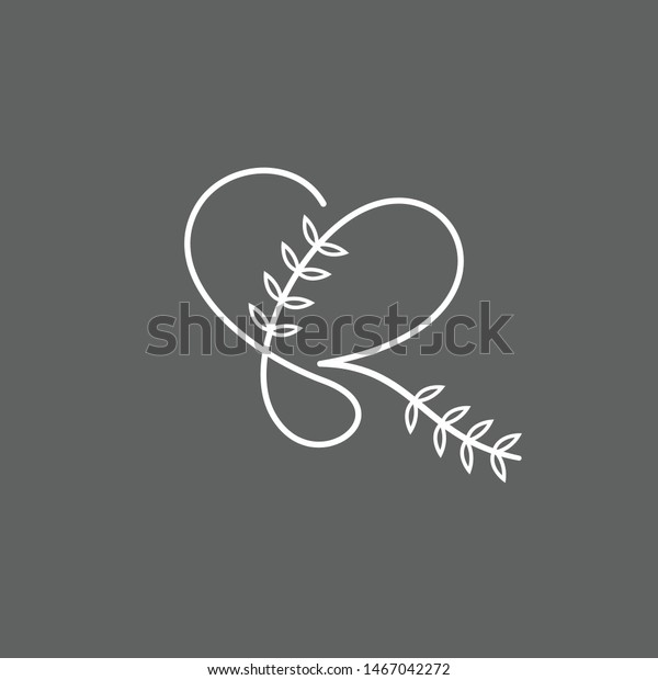 Sr Initial Letter Wedding Logo Vector Stock Vector Royalty Free