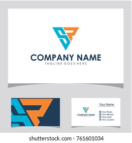 SR initial logo design