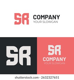 SR Initial Logo Design for Company Branding.
