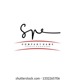 SR initial signature logo. handwriting logo template vector,