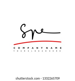 SR initial signature logo. handwriting logo template vector,