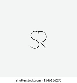 SR initials letter creative logo icon vector black color free download