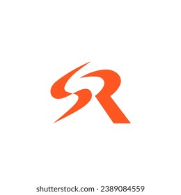 SR initials logo design vector