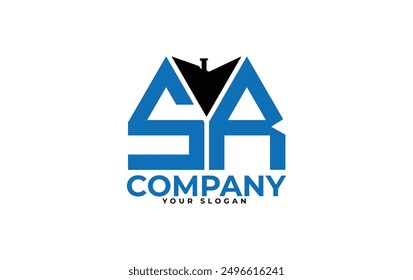 SR letter creative real estate vector logo design.