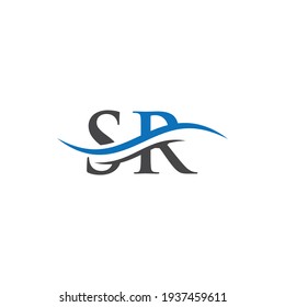 SR Letter Linked Logo for business and company identity. Initial Letter SR Logo Vector Template