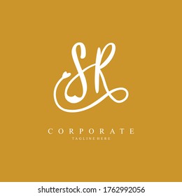 sr letter logo corporate. sr letter vector logo