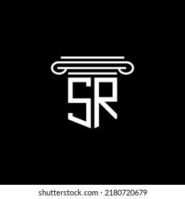 SR letter-Logo kreatives Design mit Vektorgrafik