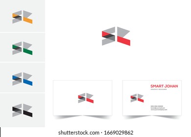 Diseño con logotipo R con tipografía moderna creativa.