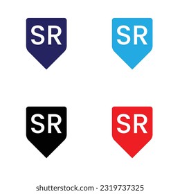 SR Letter Logo Design mit Creative Modern Trendy Typografie und Black Colors.SR Logo. Letter Design Vektorgrafik mit roten und schwarzen Farben.SR oder RS-Buchstaben Logo-Design-Vektorgrafik mit Visitenkartendesign.