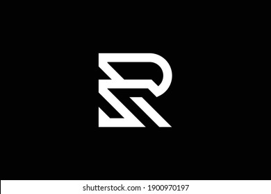 SR letter logo design on luxury background. RS monogram initials letter logo concept. SR icon design. RS elegant and Professional white color letter icon on black background.