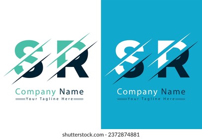 SR Letter Logo Design Template. Vektorlogo-Illustration