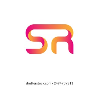 SR letter logo. SR logo design vector illustration