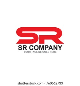 SR letter logo design vector template