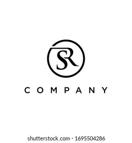 sr letter logo design wit monogram concept illustration