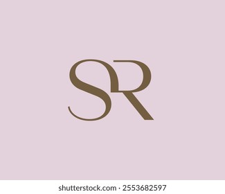 SR letter logo icon design. Classic style luxury initials monogram.